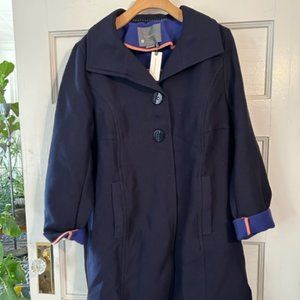 NWT Anthropologie Navy Coat